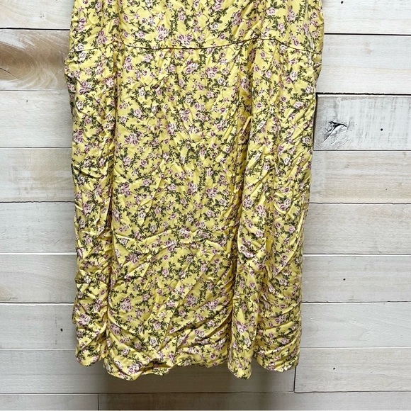 Torrid Dress Womens 2X Yellow Floral Mini Challis Sundress Pockets - Picture 5 of 13
